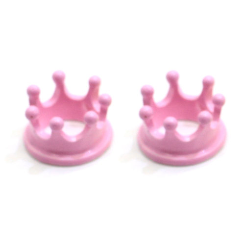 Πολύχρωμο Resin Princess Crown Charms Μινιατούρα Mini Cartoon Crown DIY Resin Accessories