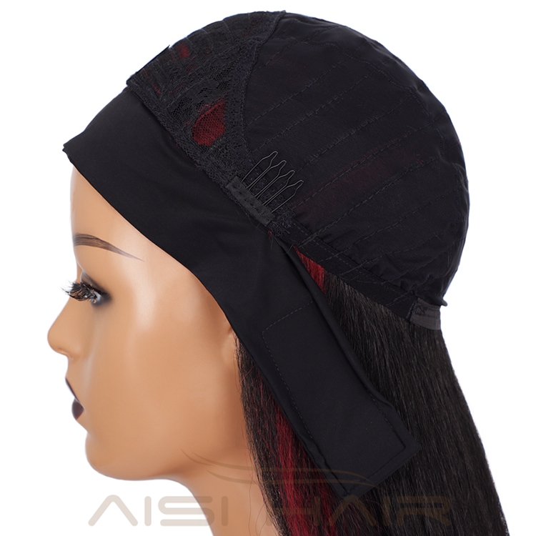 613 10a Best Quality Glueless Dropship Wholesale Price Curly Yaki Highlight Bug Synthetic Headband Wigs Brazillian For Women