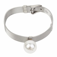 Bangle, Fashion Jewelry Pearl Bracelet Buckle Bangle, Bangle Bracelet 2015 Wholesale Mesh Chain PT1026