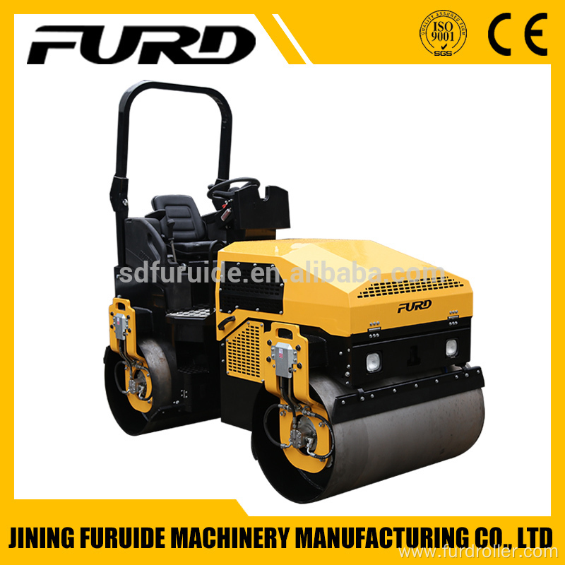 Full Hydraulic Double Drum Drive 3 Ton Vibratory Road Roller for Sale (FYL-1200)