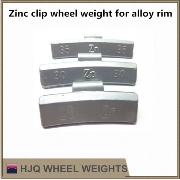 zInc clip on wheel weight