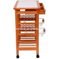 Nueva buena calidad de la naturaleza Wooden Bamboo Kitchen Trolley