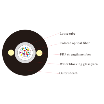 Non-metallic glass fiber reinforced component SM G657A1 4;8;24 FRP LSZH GYFXTY