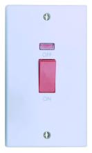 45A 2 GANG COOKER SWITCH W/NEON