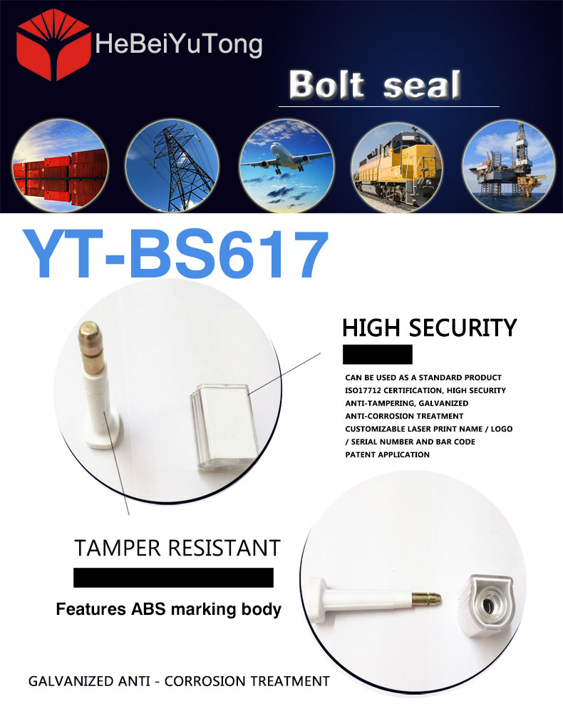 Custom container rfid bolt seal high security cargo truck bolt seal YT-BS617