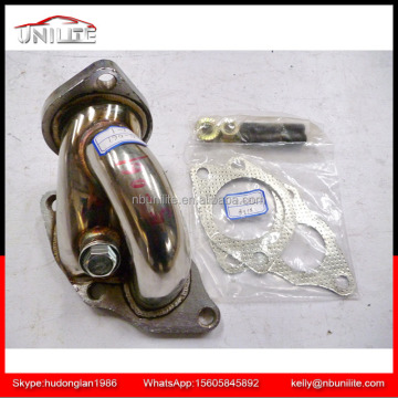 TD05H 16G Turbo Manifold + Outlet Downpipe Elbow Exhaust for 90-99 Eclipse DSM 4G63T - UNI-DP-202