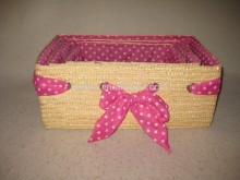 Rectangular Wheat Stem Storage Basket