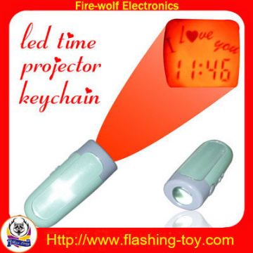 Flashing Gift Projector Clock Keychain