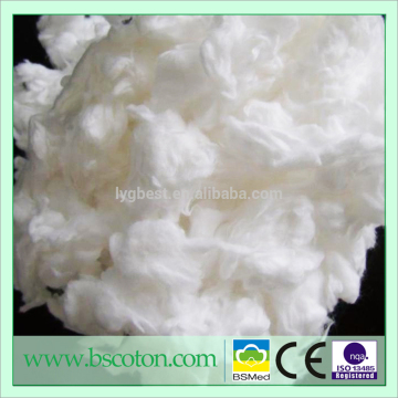 High quality cotton fiber,bleached cotton fiber,made by chinese top manufacturer