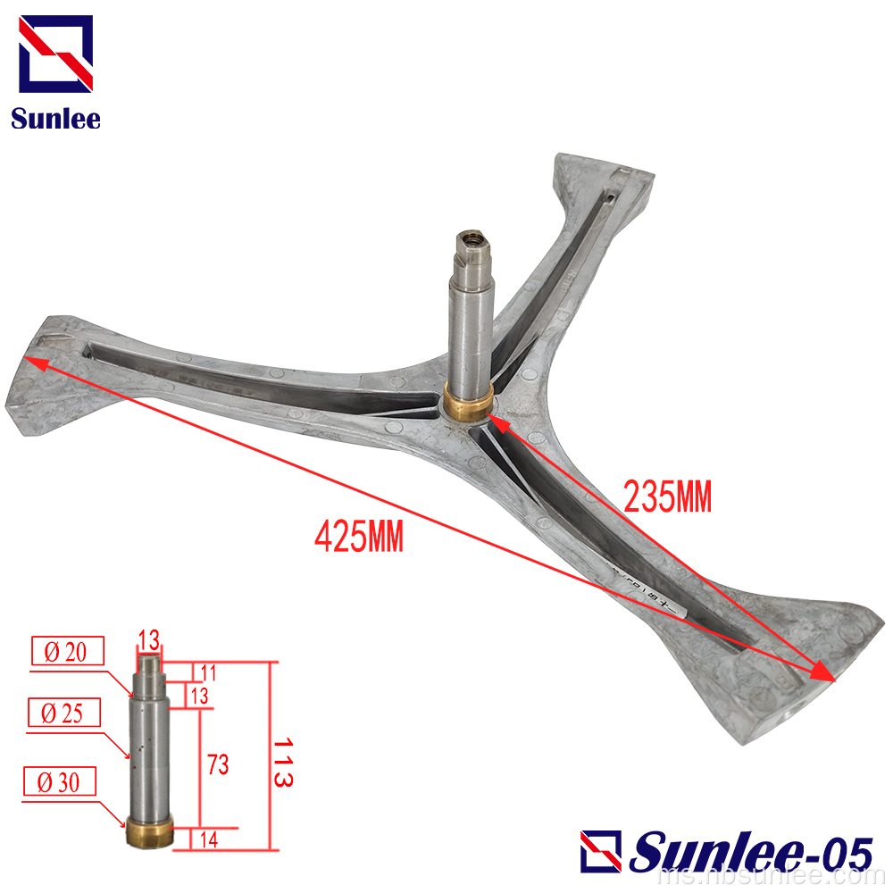 Mesin basuh muatan depan Sokongan drum aluminium