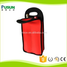 Neoprene wine bottle drawstring insulator cooler sleeve bag