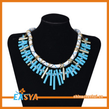 Leather Rope Chain Necklace Tube Charm Necklace