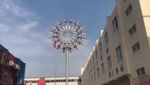 Outdoor Garden Art Statue Stainless Steel Kinetic Wind Sculptures