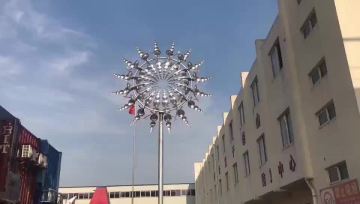 Outdoor Garden Art Statue Stainless Steel Kinetic Wind Sculptures