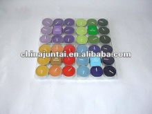 unscented colored tea light candles