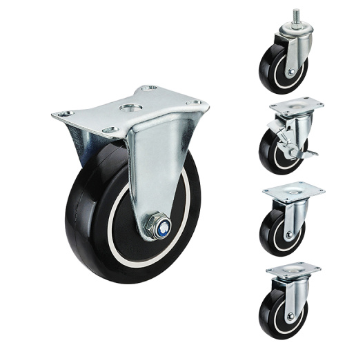 PU Rubber Trolley Wheel Light Duty Caster