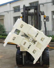 Forklift paper roll clamp attachment