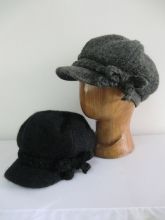 Hand Weaving Ladies’ Baker Boy Cap With Hard Peak, Fabric Fashion Baker Boy Hat For Women