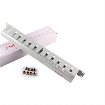 19 Inch Horizontal Rack Mount Cable Manager - 12 Slot Organizer