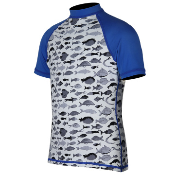 RashGuard con estampado de manga curta barata de Seaskin á venda