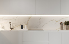 Customized overall kitchen countertop in a minimalist style