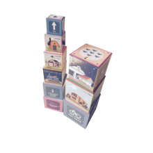 Custom Printing Cardboard Paper Stacking Cube Box