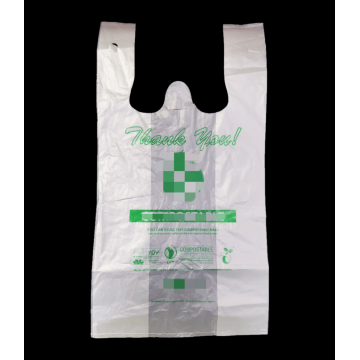 Sacos de plástico biodegradáveis ​​baseados em amido de milho compostável