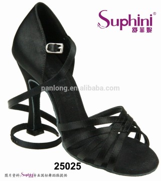 Black Artistic Countered Back Latin Dance Shoe
