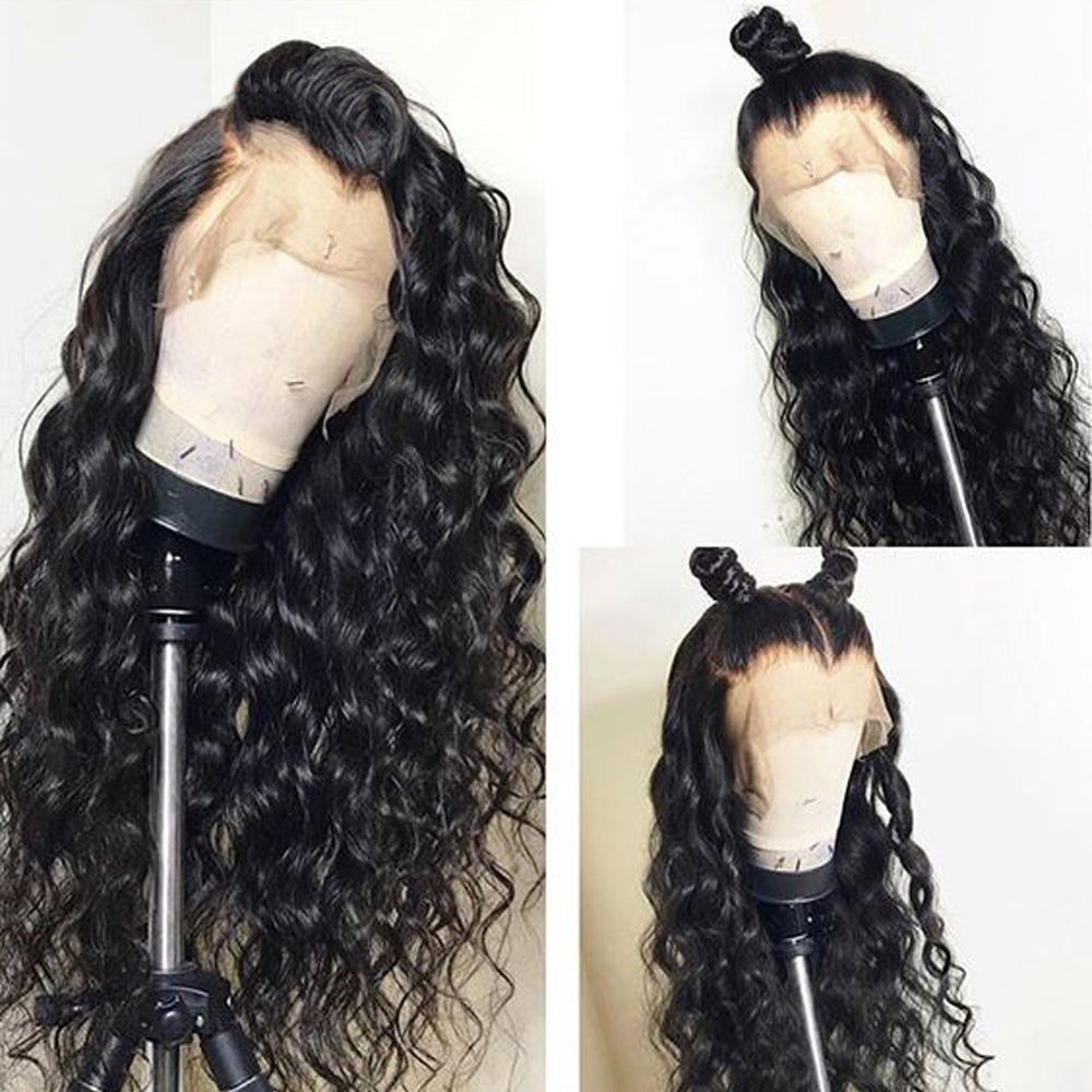 Deep wave Remy Hair Brazilian Water Wave Lace Front Wig Human Hair wigs For Black Women Gossip Glueless Black Wig