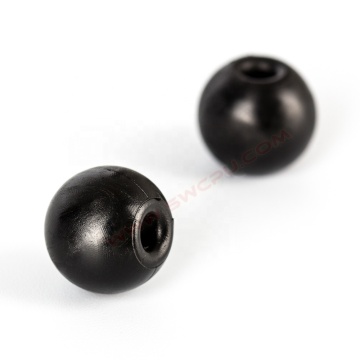 Solid Black Silicone Rubber Balls with Through Hole