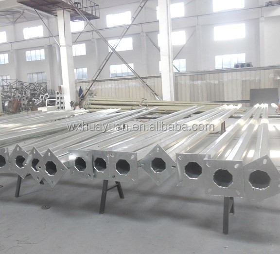 Galvanized steel street light pole