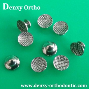 Dental Lingual Button Round Base Metal Lingual Button