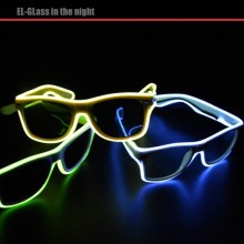 2015 top sell light up el wire glasses