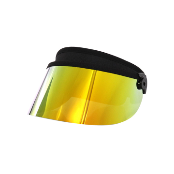 Fashion gold visor face cover sun visor cap