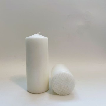 Rustic White Pillar Candle Custom Package Candle