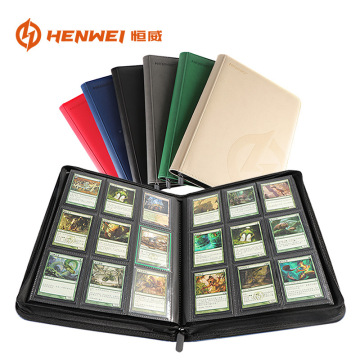 Zipper  Leather Trading Card Collection Album