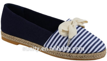 popular blue espadrilles shoes high quality jute sole shoes pretty canvas shoes