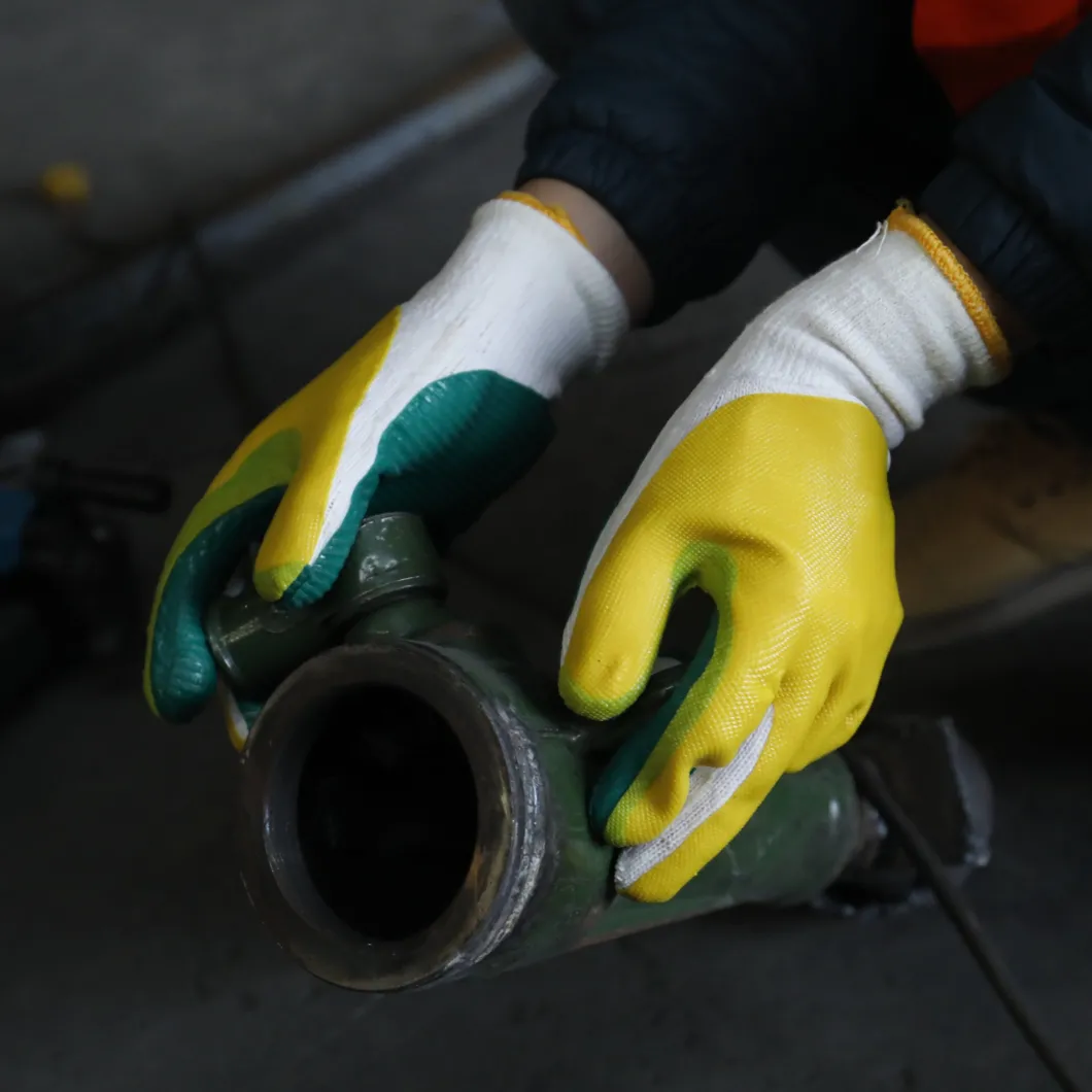 Cotton Liner Latex Coated Work Glove Protective Gloves Industrial