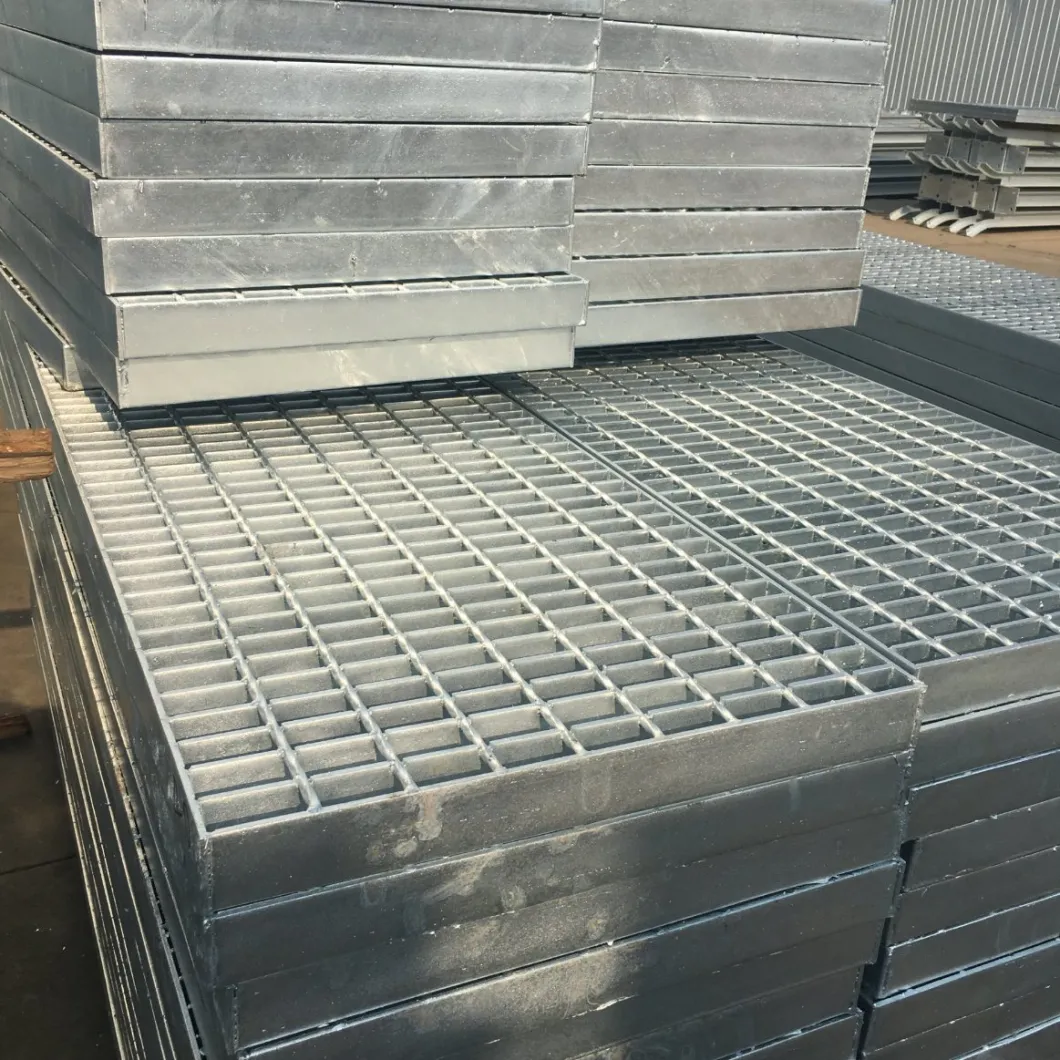 Anti-Slip Galvanized Grille Steel Bar Stair Treads Serrated Grating Walkway Platform From China Factory