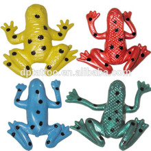 plastic Stretch Frog with print plastic toy