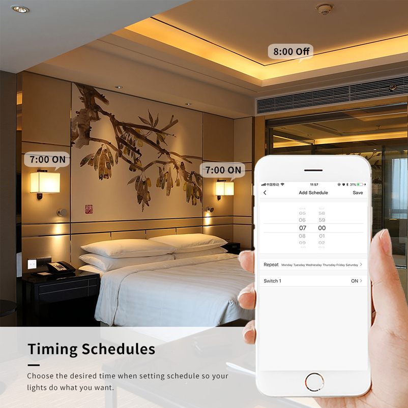 Interruptor Wifi Inteligente Zigbee 220V Light 3 Gang Alexa Touch Switch Controlled Electric Glass Switch Remote Smart Switch