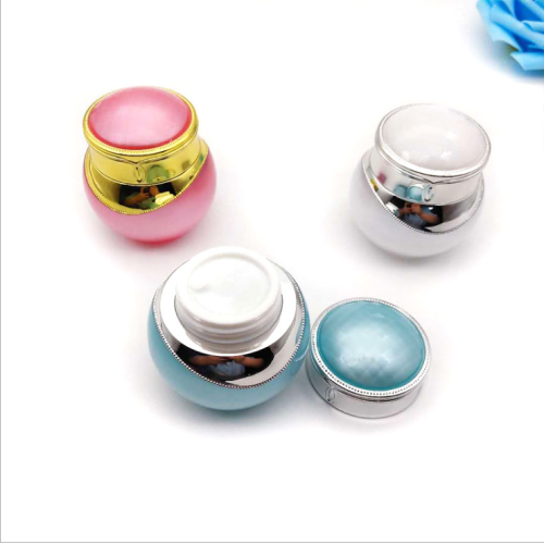 Colorful round acrylic cosmetic jar