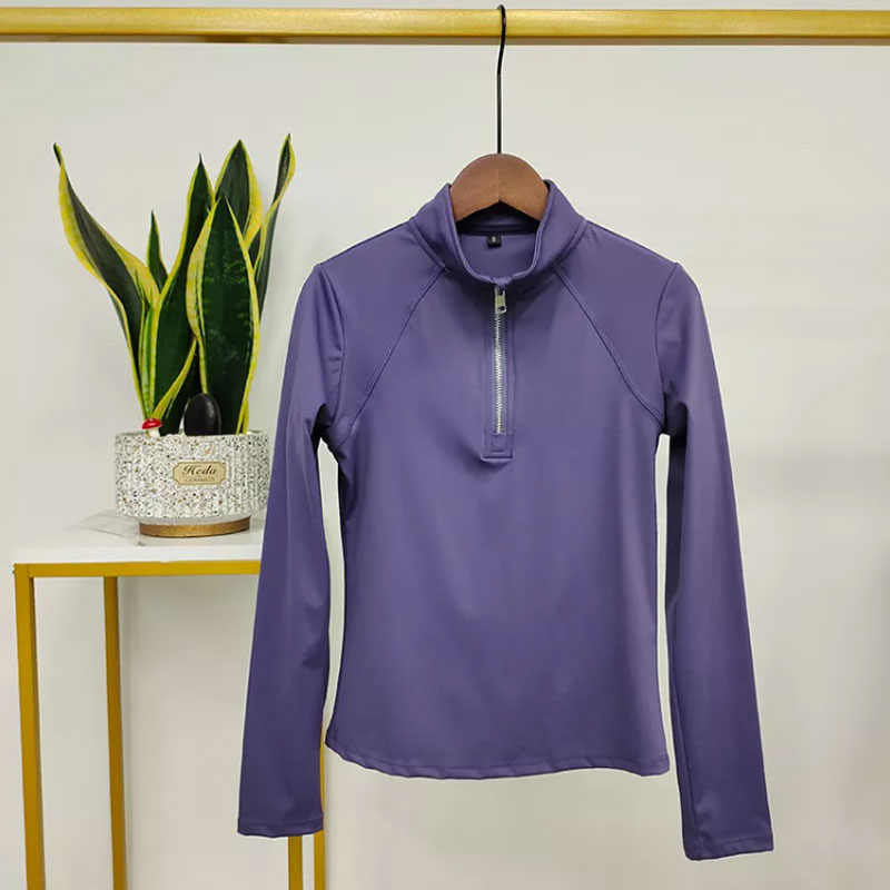 Högkvalitativ premium Purple Ladies Equestrian Top