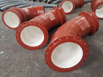 Wear-resistant alumina ceramic lined pipes