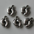14mm Antique Gold Plated Cute Baby Feet Charms For DIY supplies Jewelry accessories