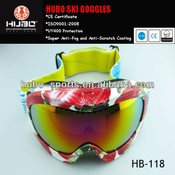 High quality cylindrical down hill safety kids ski goggles