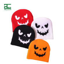 Fun Pumpkin Jacquard Knitted Hats for Trendy Autumn Winter Style