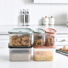 Transparent Non-Toxic Glass Fridge Food Organizer for Fruit and Grain Storage