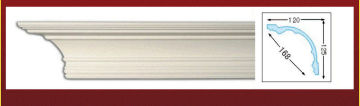 Polyurethane Decorative Crown Moulding Corner , Cabinet Crown Molding