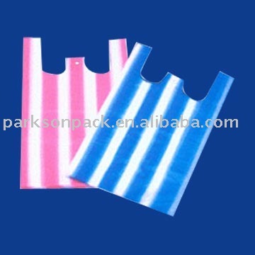 PE striped T-shirt bag